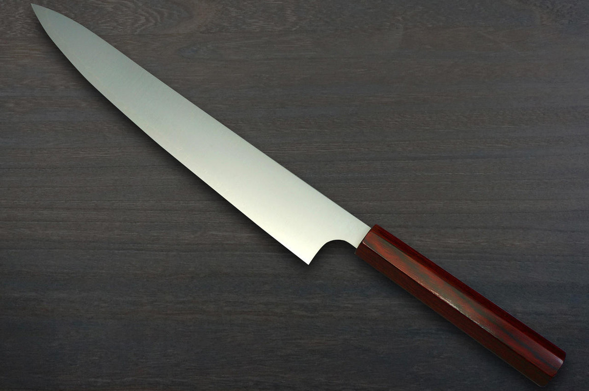 Kei Kobayashi R2 Special Finished CS Japanese Chefs SlicerSujihiki 270mm with Red Lacquered Wood Handle