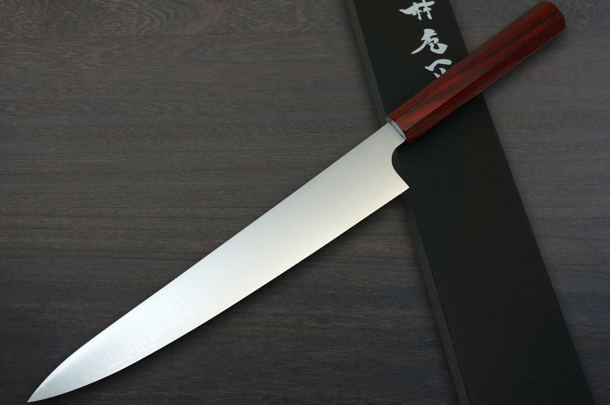 Kei Kobayashi R2 Special Finished CS Japanese Chefs SlicerSujihiki 270mm with Red Lacquered Wood Handle