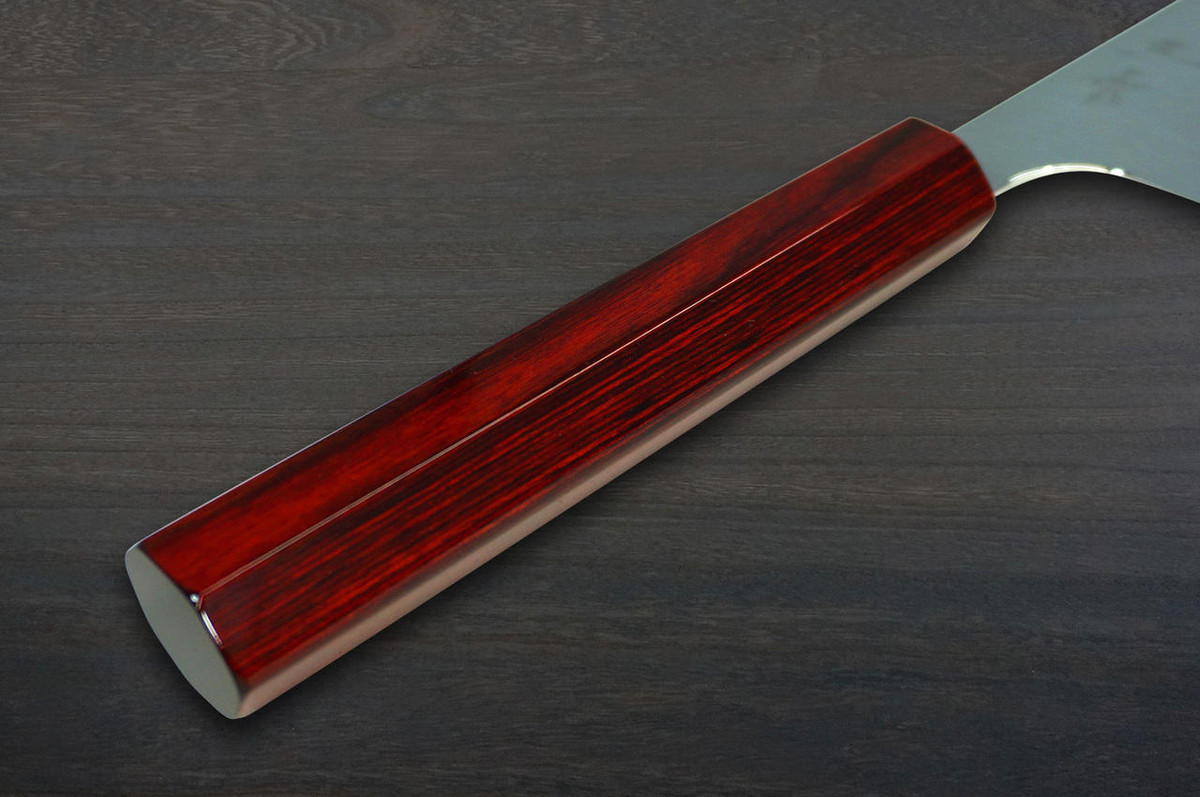 Kei Kobayashi R2 Special Finished CS Japanese Chefs Gyuto Knife 210mm with Red Lacquered Wood Handle