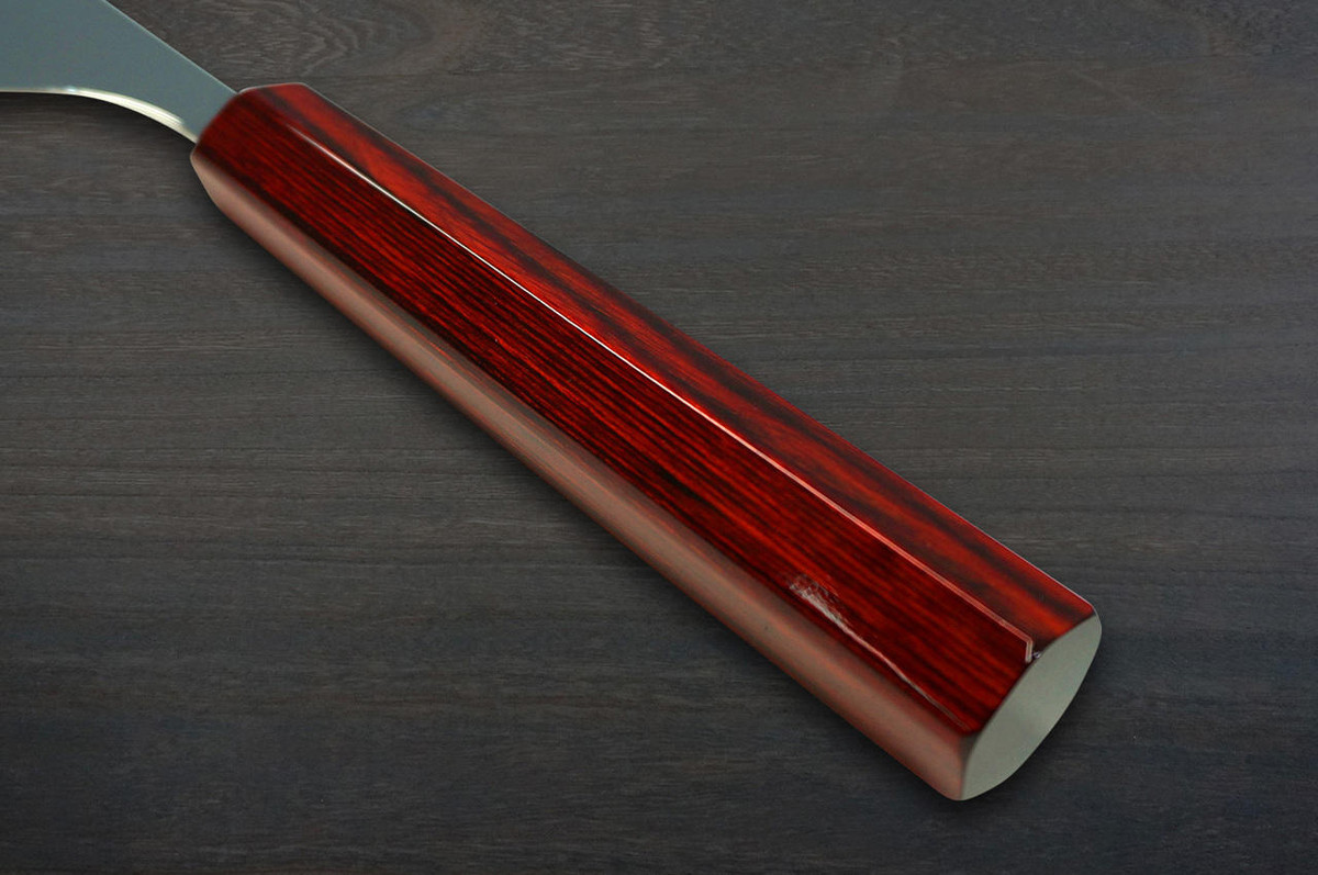 Kei Kobayashi R2 Special Finished CS Japanese Chefs Santoku Knife 170mm with Red Lacquered Wood Handle