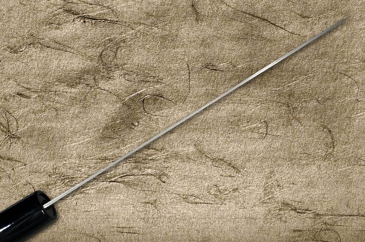 Takeshi Saji VG10 Black Damascus LC Japanese Chefs Santoku Knife 180mm with Black-Gold Japanese Urushi Lacquered Handle