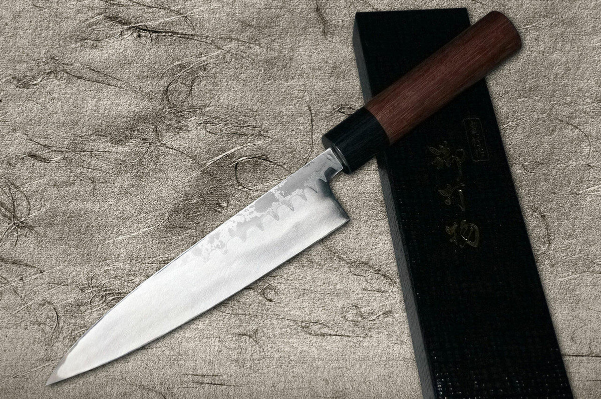 Takayuki Iwai Shirogami No.1 Damascus FUMON RS Japanese Chefs Mioroshi Deba 210mm