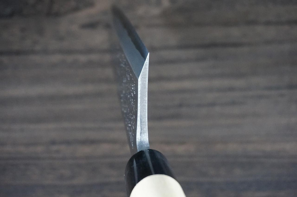 Sakai Takayuki Kasumitogi Buffalo Tsuba Engraving Art Japanese Chef's Deba Knife 300mm Itto-Ryumon(Dragon) 