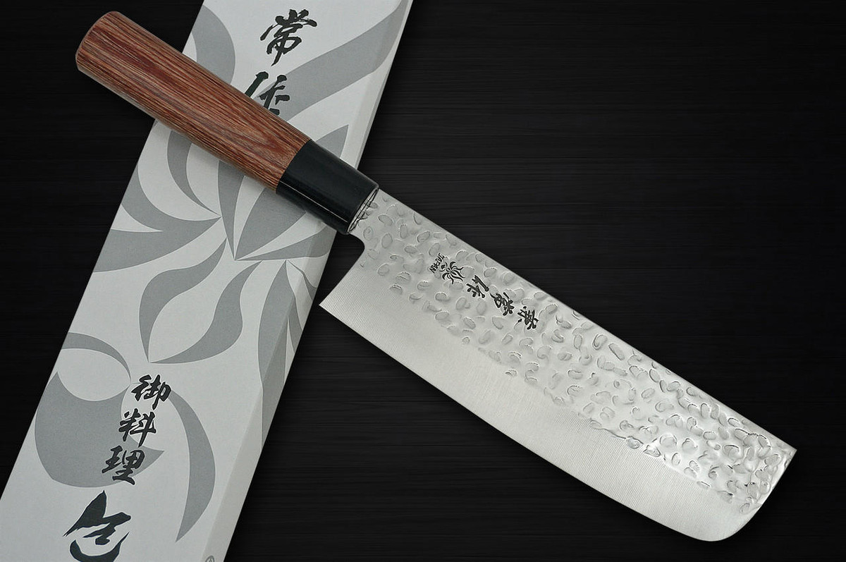 Kanetsune KC-950 DSR-1K6 Stainless Hammered Japanese Chef's Knife SET (Gyuto180-Slicer210-Santoku-Vegetable-Petty) 