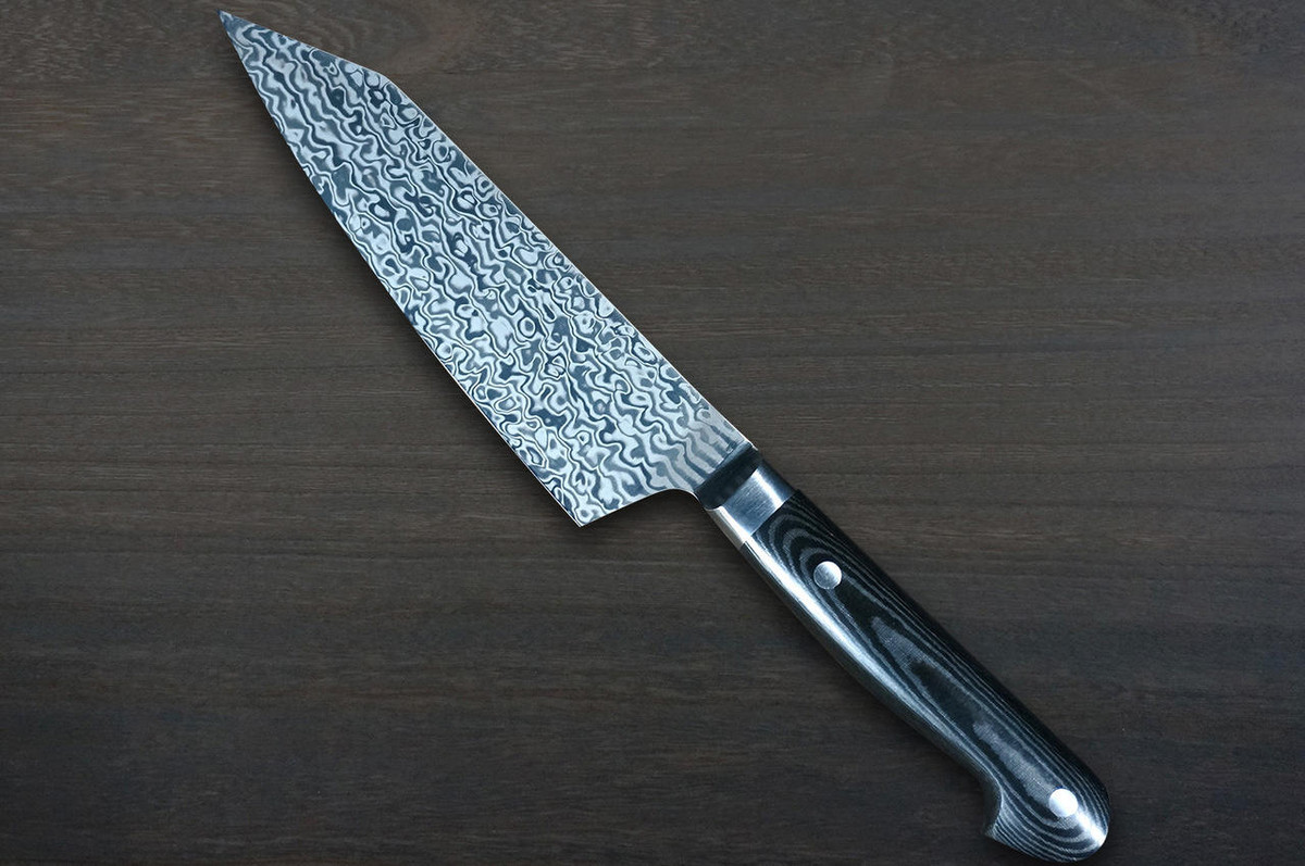Sakai Takayuki VG10-VG2 Coreless Damascus Japanese Chefs Kengata-Santoku Knife 160mm