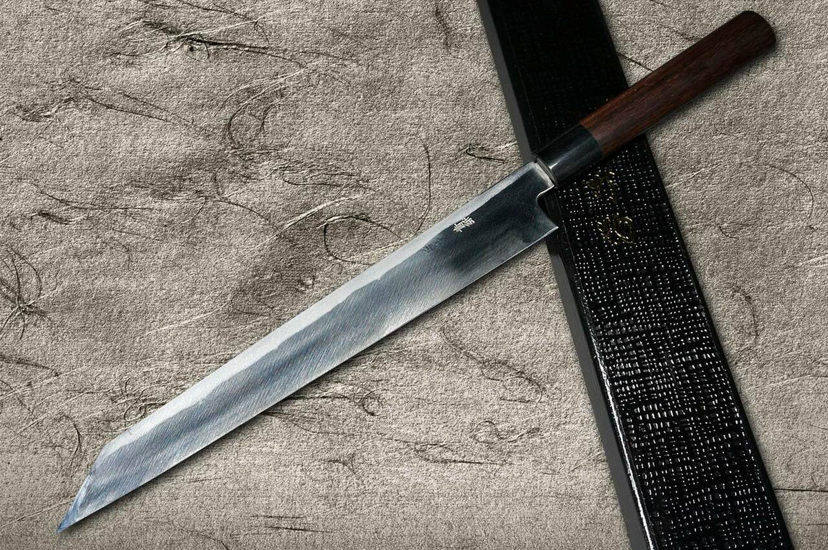Takayuki Iwai Aogami No.2 Kurouchi RS Japanese Chefs Kiritsuke-YanagibaSashimi 300mm