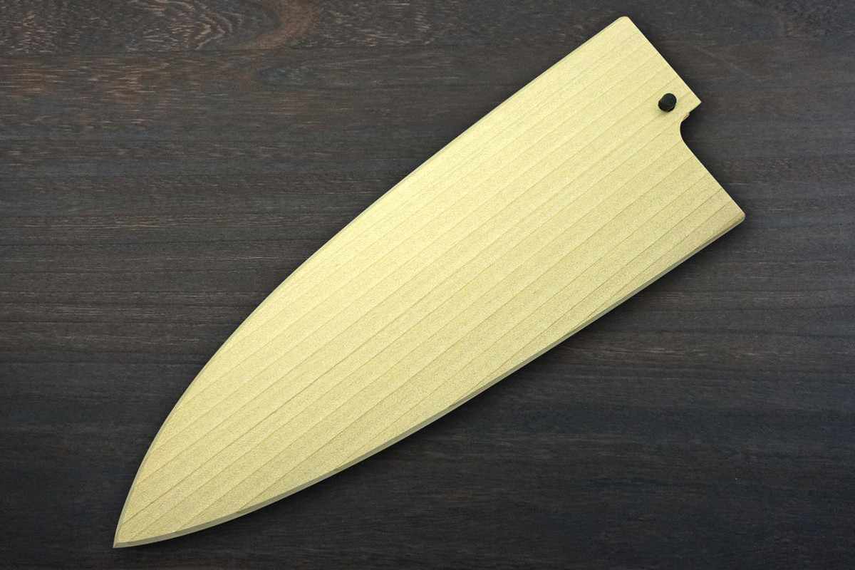 Magnolia Saya Sheath with Ebony Pin for 210mm Deba Knife