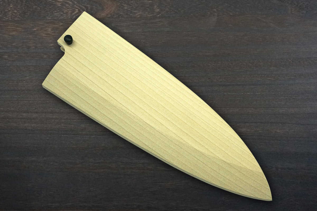 Magnolia Saya Sheath with Ebony Pin for 240mm Deba Knife