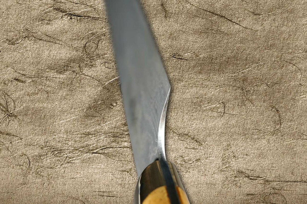 Takeshi Saji VG10 Black Damascus DHM Japanese Chefs SlicerSujihiki 270mm with Brown Antler Handle