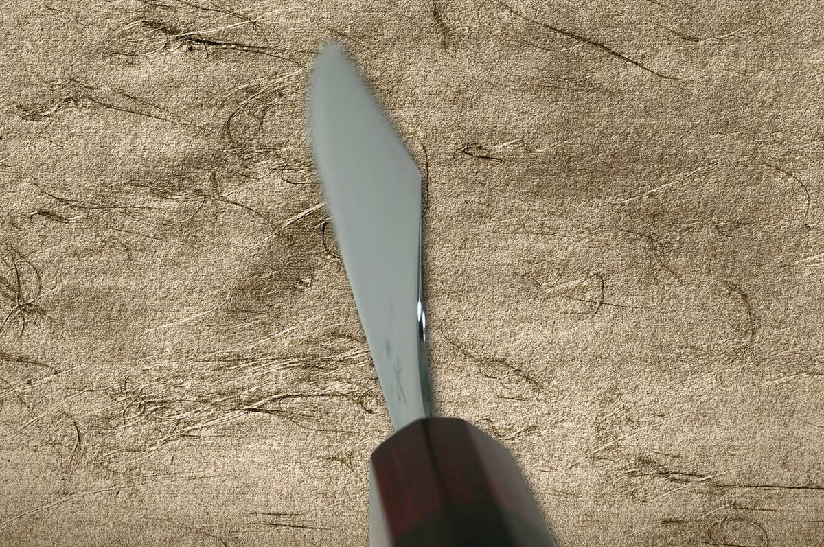 Kei Kobayashi R2 Special Finished RS8R Japanese Chefs Santoku Knife 170mm with Red-Ring Octagonal Handle