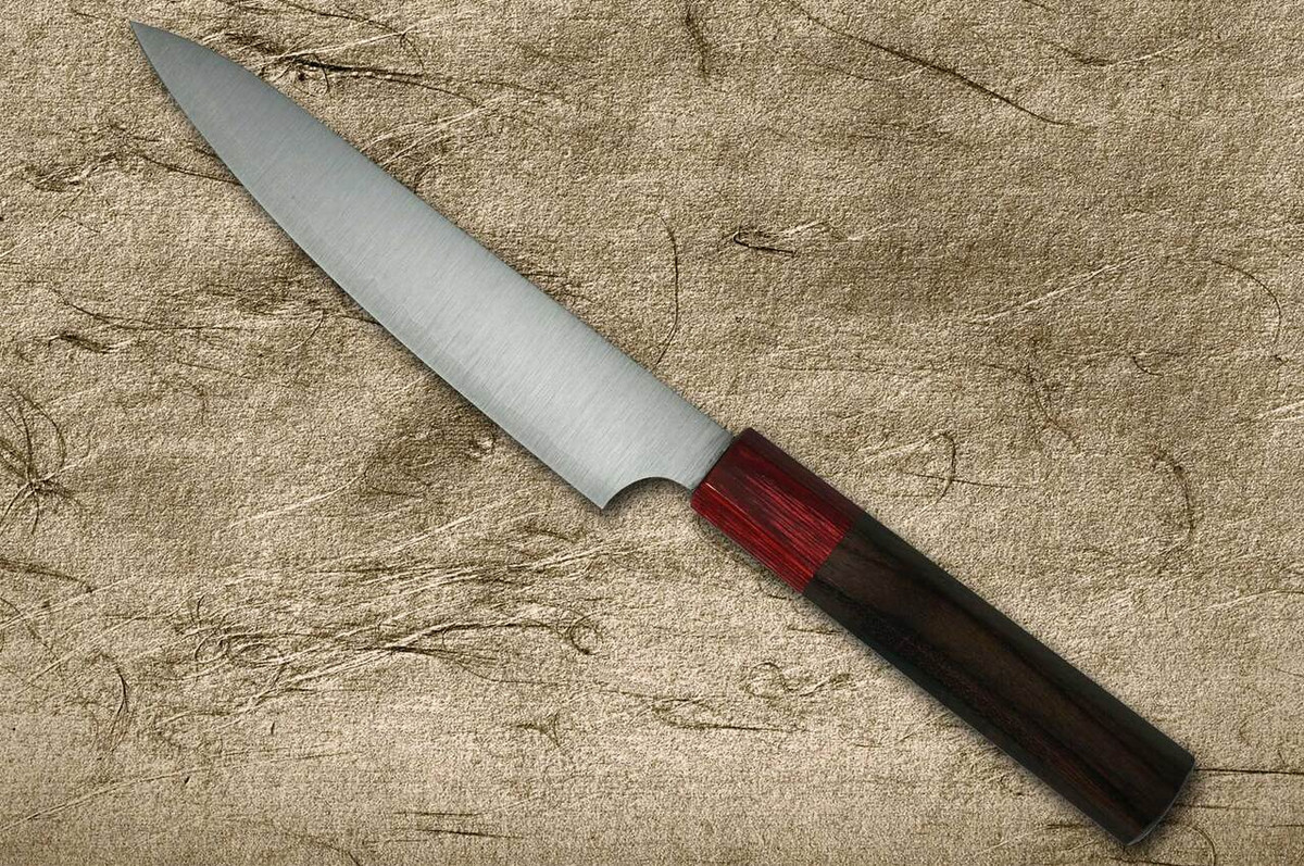 Kei Kobayashi R2 Special Finished RS8R Japanese Chefs Petty KnifeUtility 150mm with Red-Ring Octagonal Handle