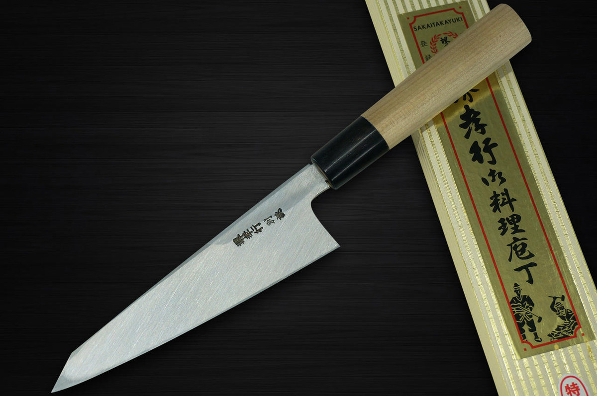 Sakai Takayuki Tokujyo Supreme White 2 steel Japanese Chefs Wa-HonesukiBoning 150mm