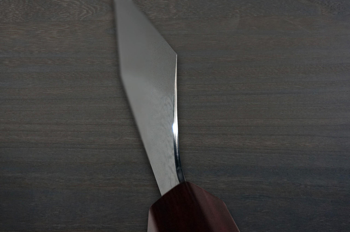 Kei Kobayashi R2 Damascus Special Finished CS Japanese Chefs Bunka Knife 170mm Black with Red Lacquered Wood Handle