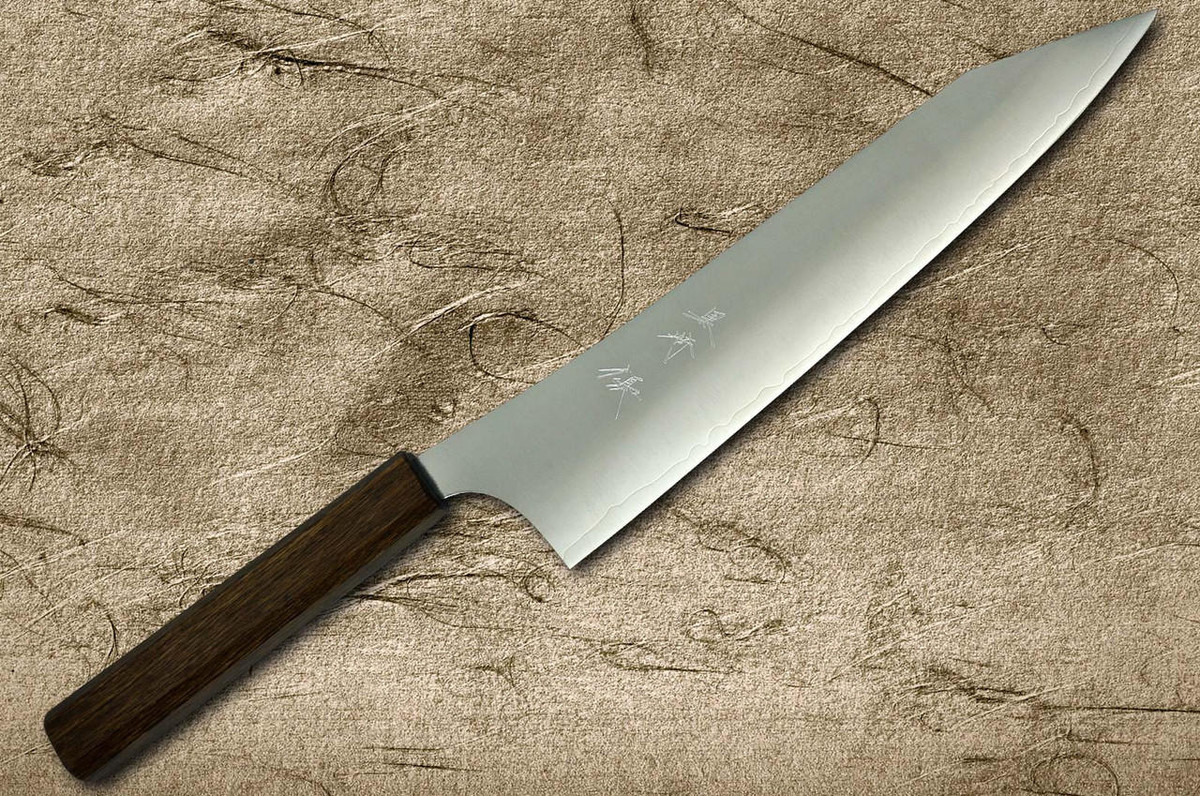 黑崎裕HAP40 月光WA OK8M 日本厨师的牛刀240mm 带漆橡木手柄| 日本刀