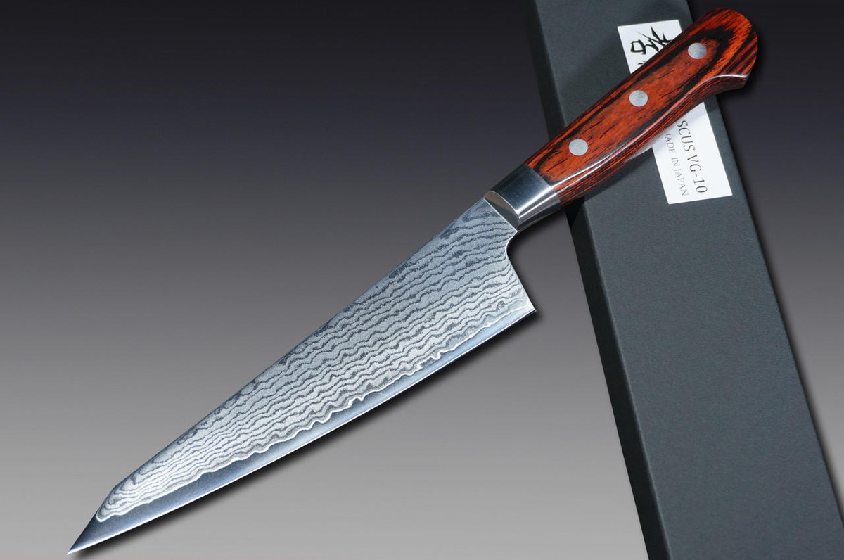 Sakai Takayuki 33-Layer VG10 Damascus Hammered Japanese Chefs HonesukiBoning 180mm