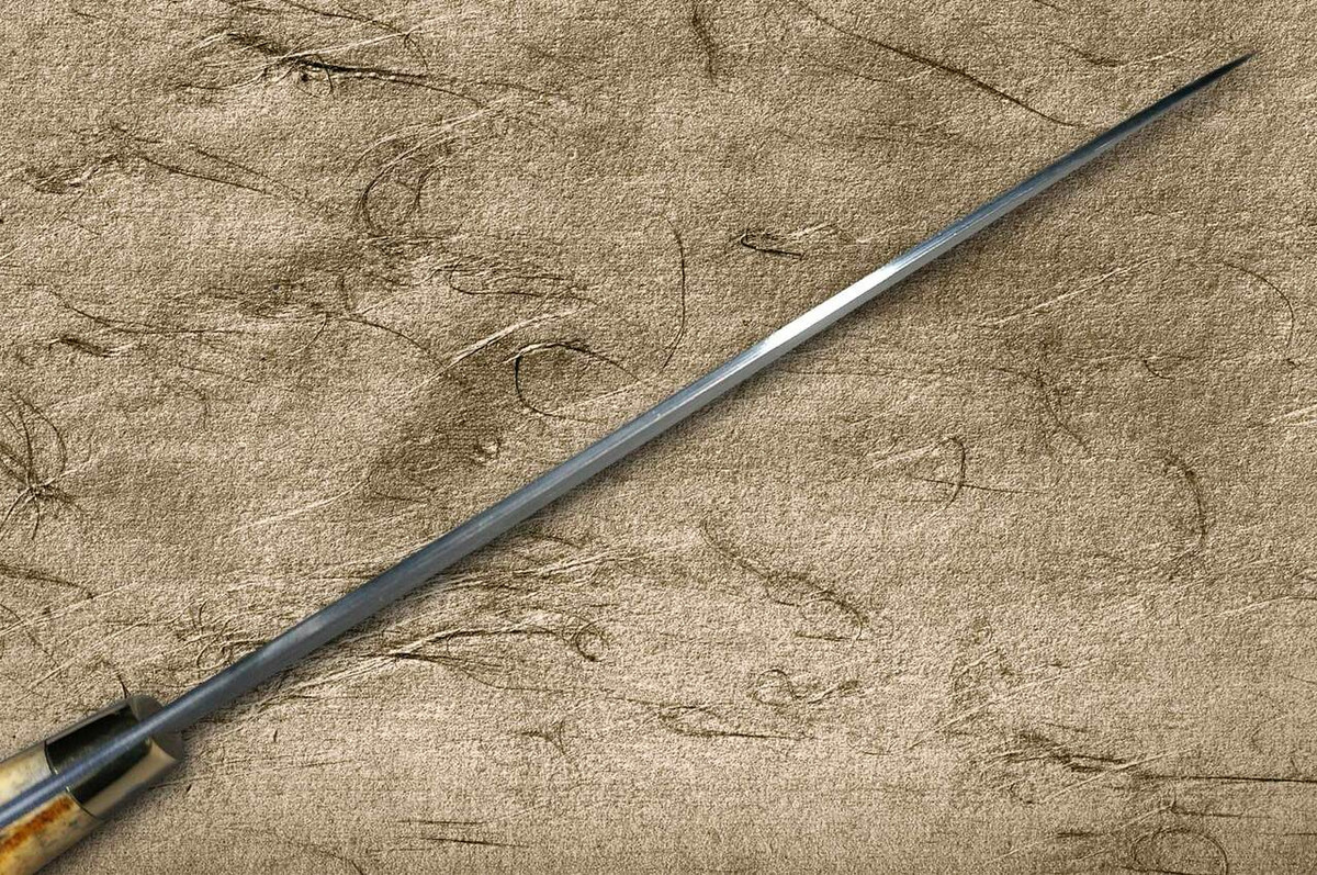 Takeshi Saji VG10 Black Damascus DHM Japanese Chefs Gyuto Knife 180mm with Brown Antler Handle