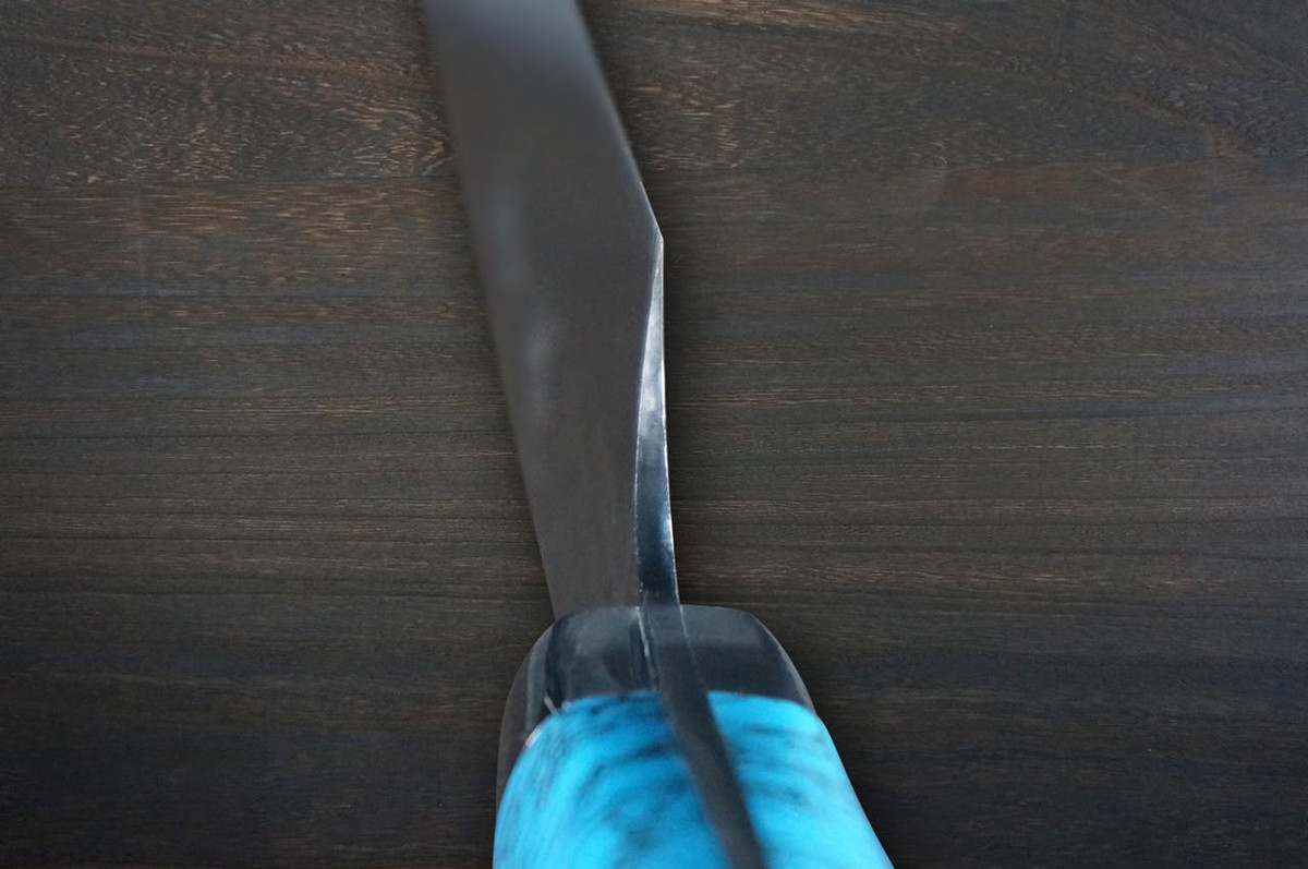 Yu Kurosaki R2SG2 Hammered SENKO-EI Custom TCA Japanese Chefs SlicerSujihiki 240mm with Blue Turquoise Handle
