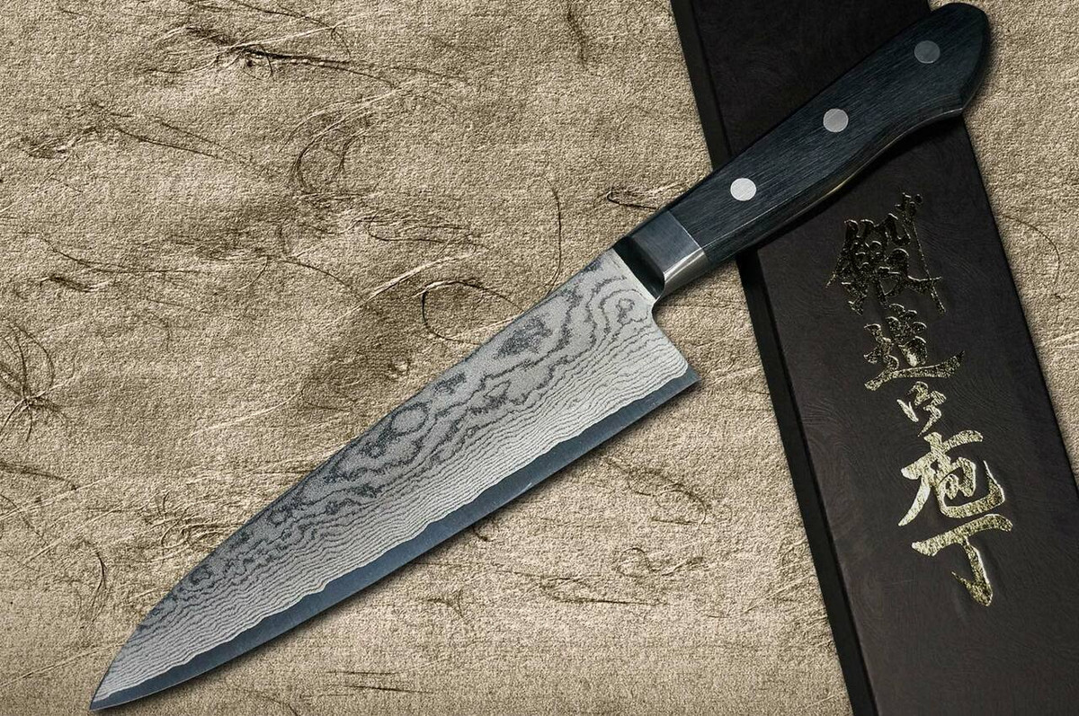 Shigeki Tanaka 33-Layer VG10 Damascus KYOKKO Japanese Chefs Kengata-Gyuto Knife 180mm