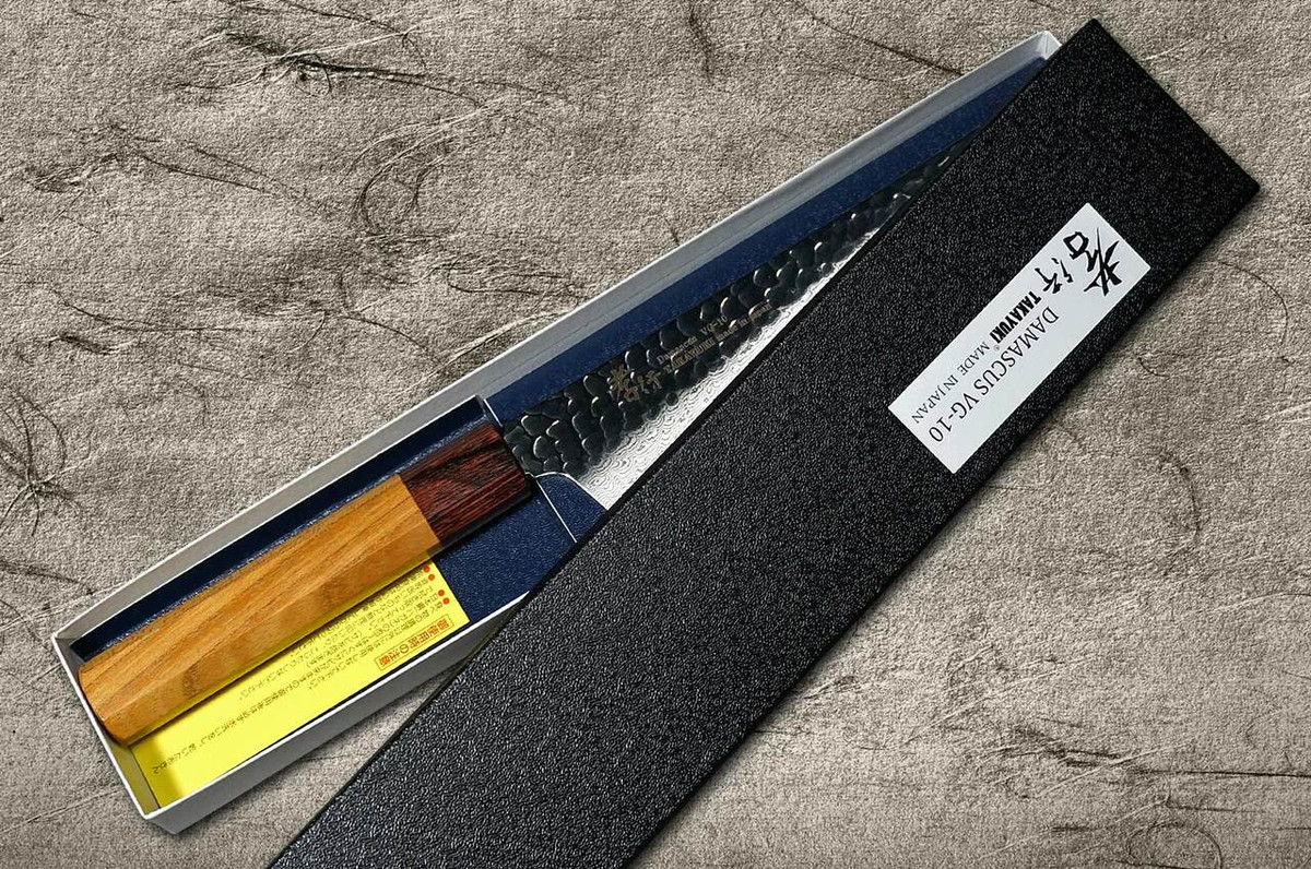 Sakai Takayuki 33-Layer VG10 Damascus Hammered WA Japanese Chefs HonesukiBoning 180mm
