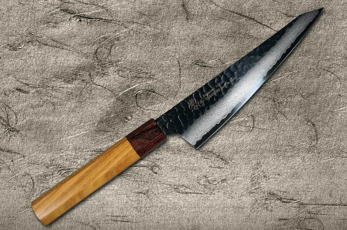 Sakai Takayuki 33-Layer VG10 Damascus Hammered WA Japanese Chefs HonesukiBoning 180mm