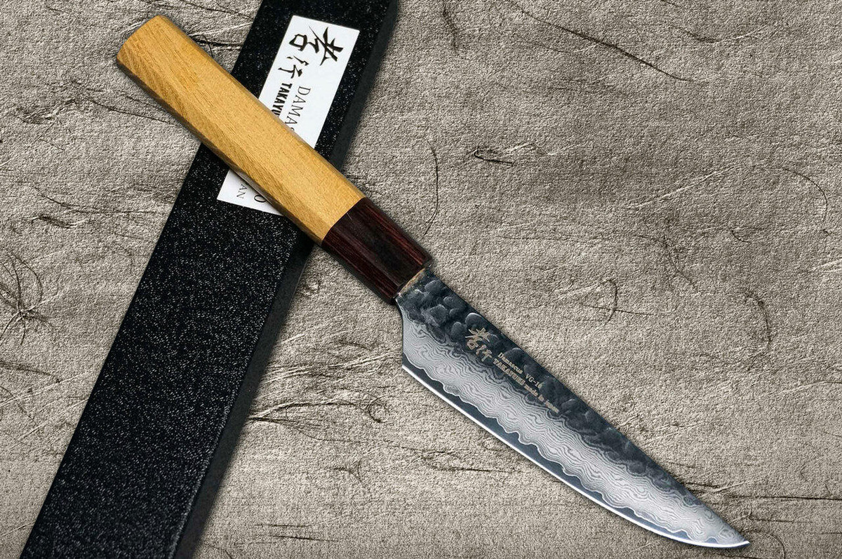 Sakai Takayuki 33-Layer VG10 Damascus Hammered WA Japanese Chefs Knife SET Gyuto210-Slicer-Nakiri-Honesuki180-Petty150-Steak Petty-Kengata Santoku