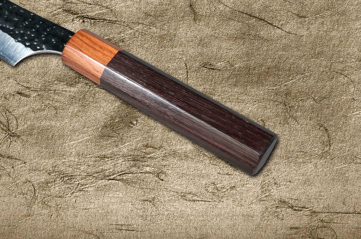 Yu Kurosaki R2SG2 Hammered SENKO-EI WA RS8H Japanese Chefs SlicerSujihiki 240mm with Brown-Ring Octagonal Handle