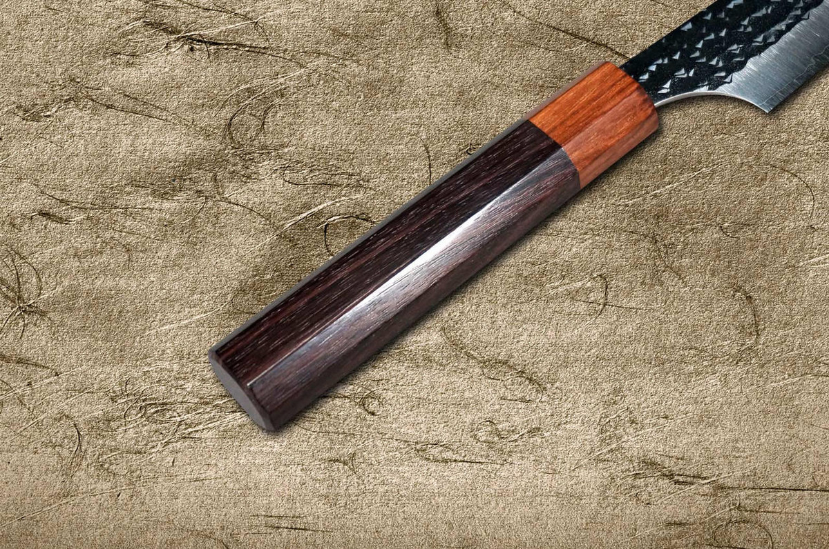 Yu Kurosaki R2SG2 Hammered SENKO-EI WA RS8H Japanese Chefs SlicerSujihiki 240mm with Brown-Ring Octagonal Handle