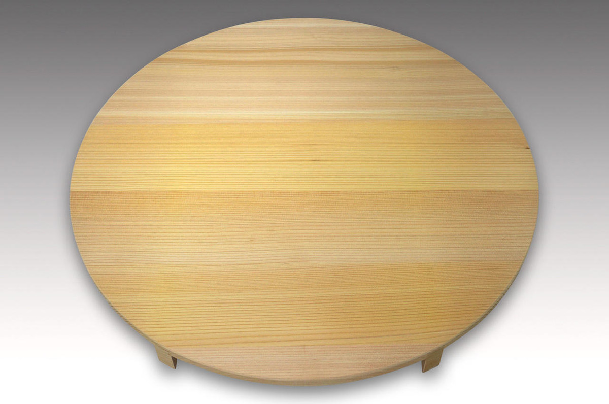 Wooden Sushi Rice Bowl Sushi Oke Hangiri Rice Mixing Tub with Lid SET 750mm 29.5inch