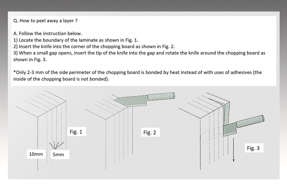 Tenryo Peel Type Multi Layer Cutting Board 750 x 450 x H20mm