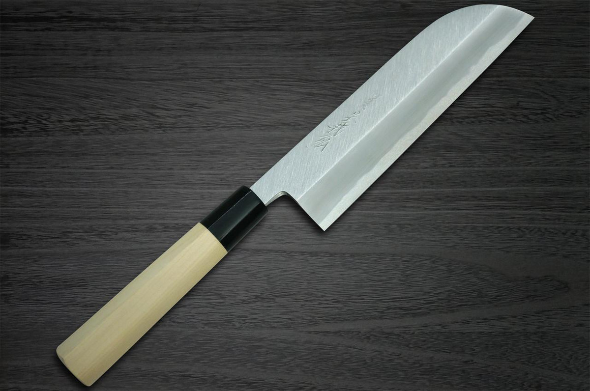 Yoshihiro White No.2 Supreme Jousaku JCHC Japanese Chef's Kamagata-Usuba(Vegetable) 180mm with Magnolia Wood Handle 