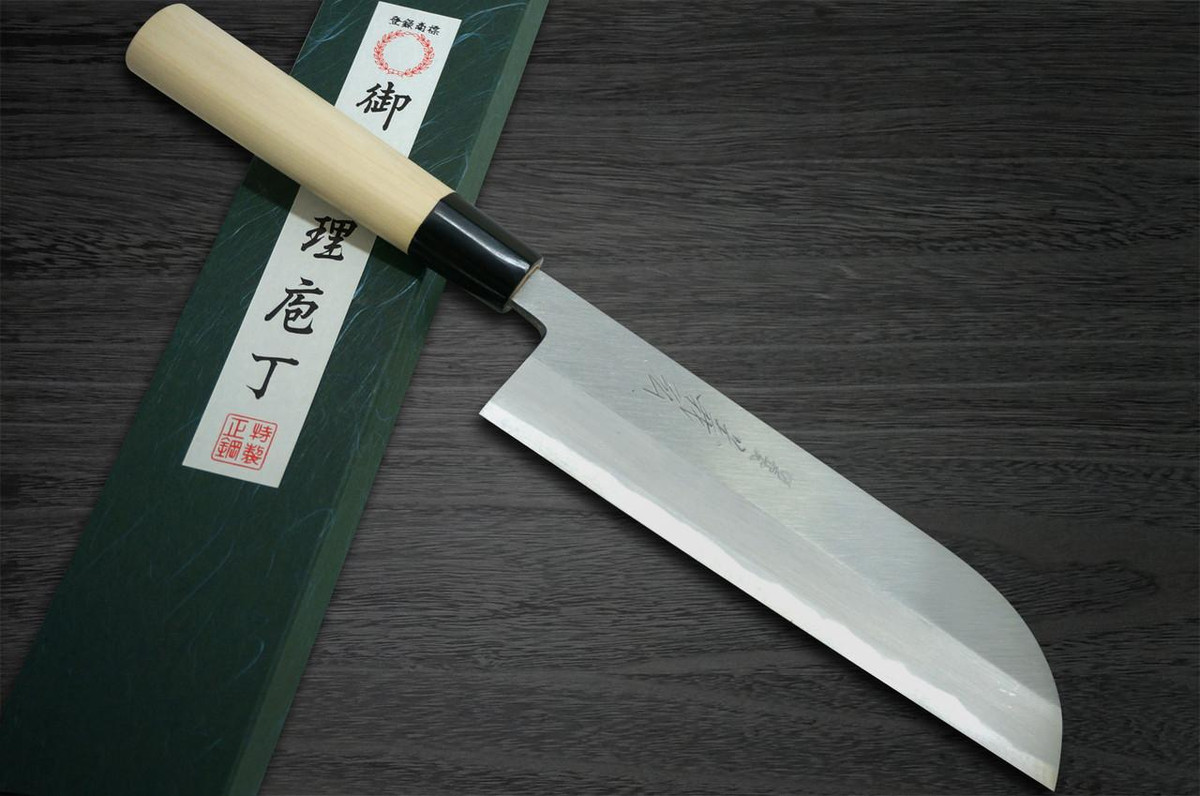 Yoshihiro White No.2 Supreme Jousaku JCHC Japanese Chef's Kamagata-Usuba(Vegetable) 180mm with Magnolia Wood Handle 