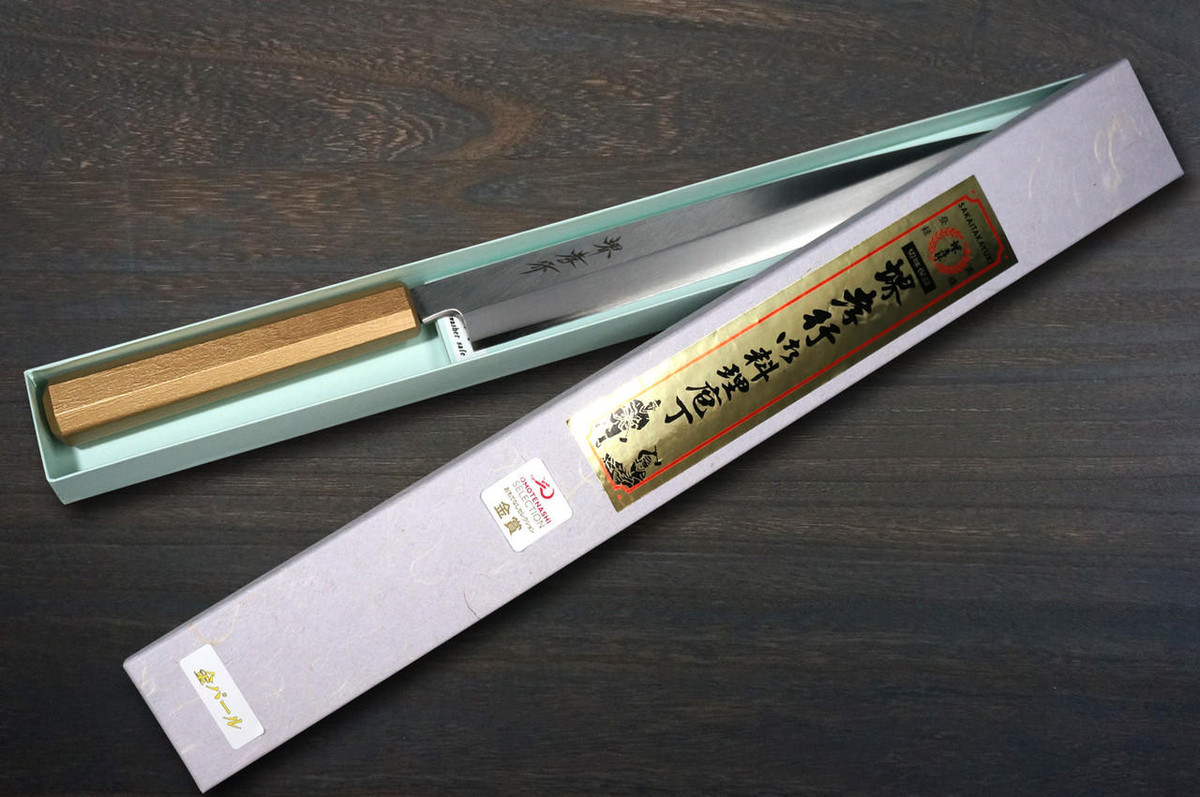 Sakai Takayuki INOX Japanese-style Nanairo Chefs YanagibaSashimi 210mm ABS Resin Handle Gold-Pearl
