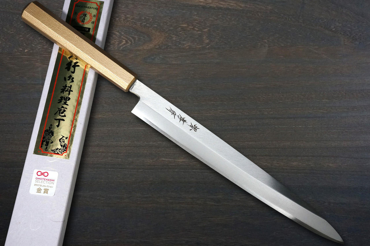 Sakai Takayuki INOX Japanese-style Nanairo Chefs YanagibaSashimi 210mm ABS Resin Handle Gold-Pearl