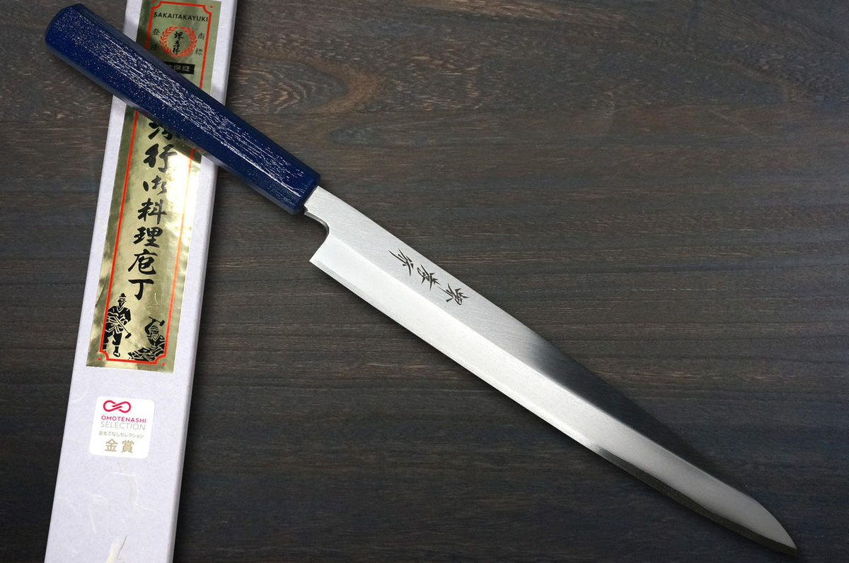 Sakai Takayuki 15cm。 ブルーアイアン ペティナイフ Sakai Takayuki INOX Japanese-style Nanairo Chef's Yanagiba(Sashimi