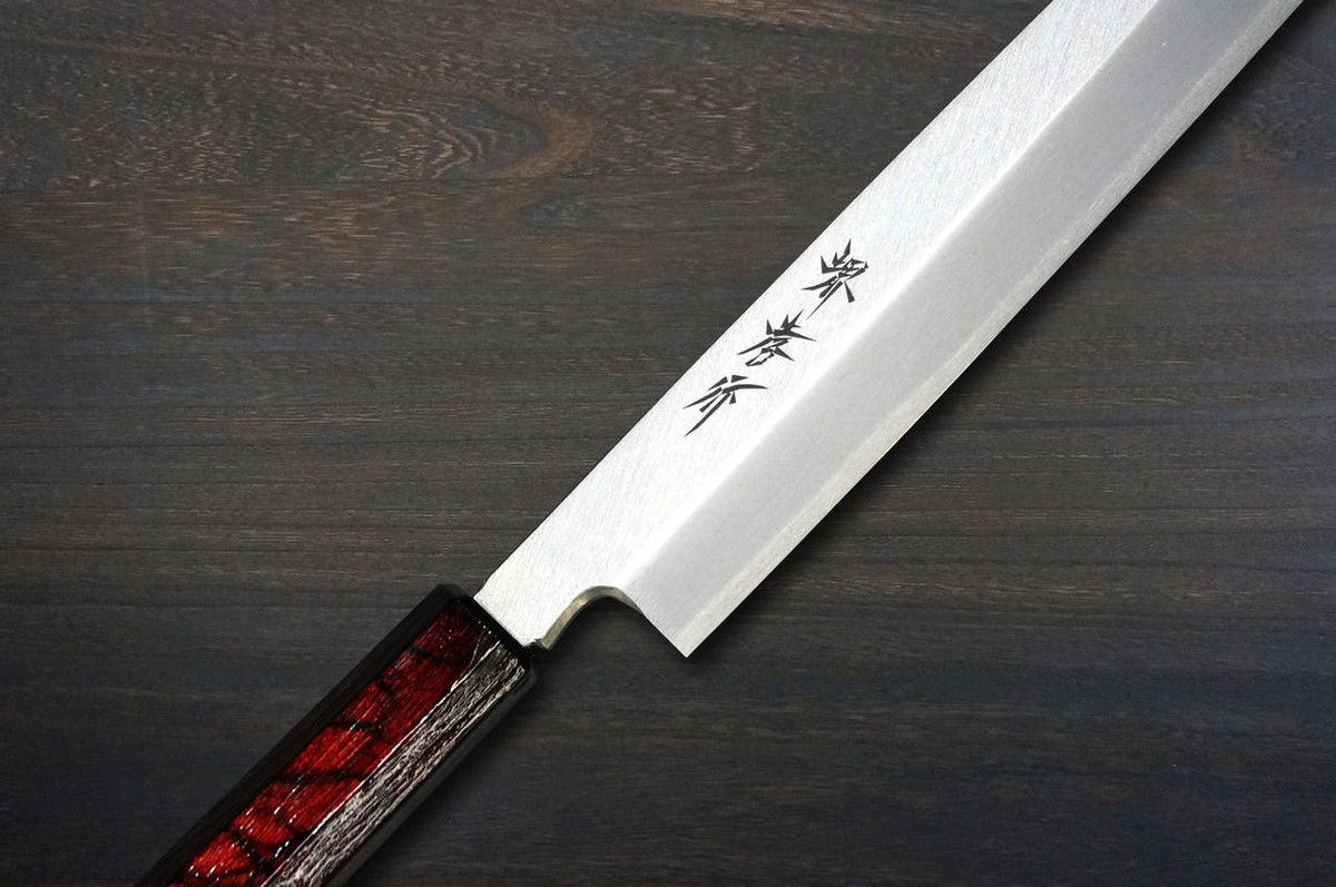 Sakai Takayuki INOX Japanese-style Nanairo Chefs YanagibaSashimi 270mm ABS Resin Handle Wine-Tortoiseshell