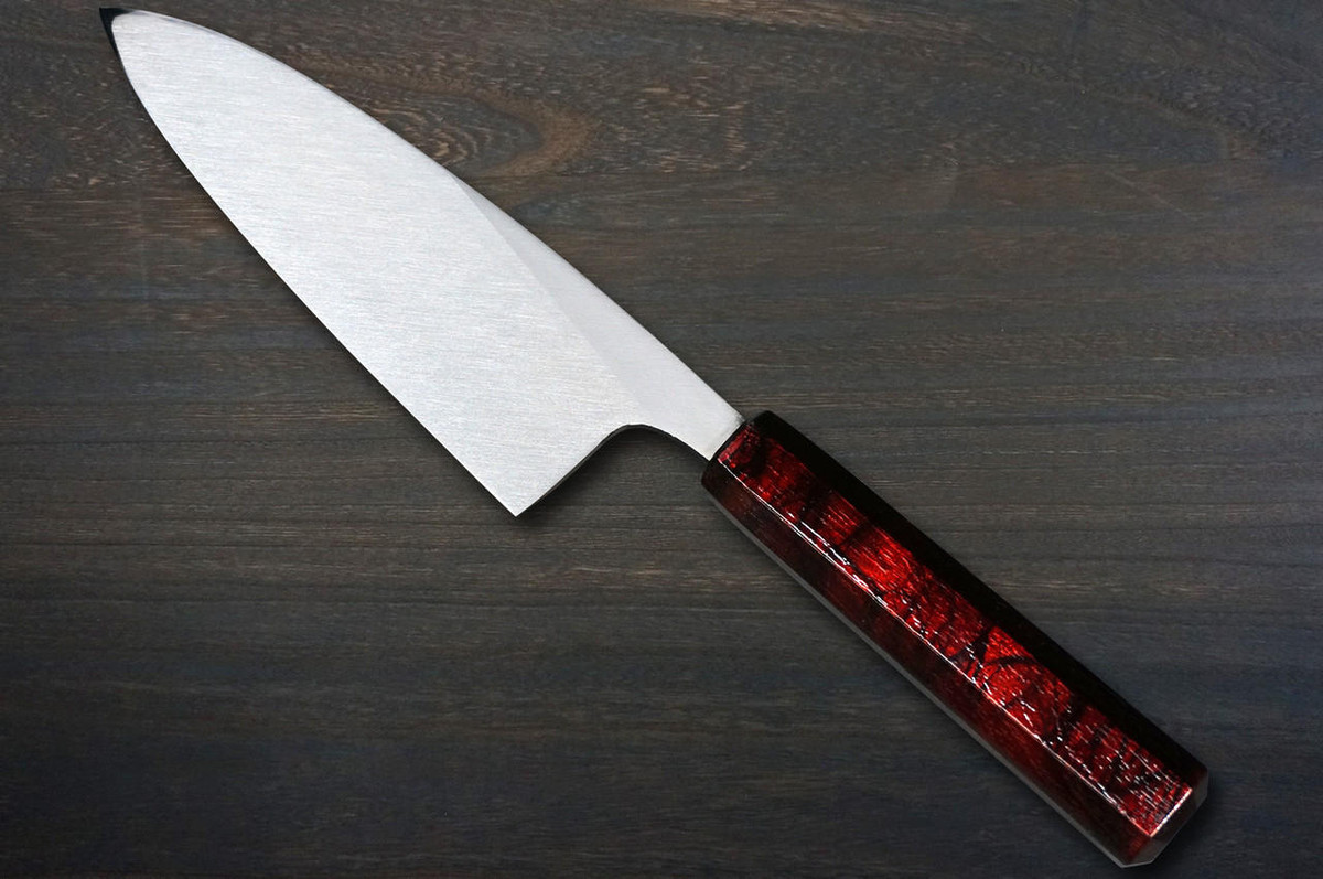 Sakai Takayuki INOX Japanese-style Nanairo Chefs Deba Knife 180mm ABS Resin Handle Wine-Tortoiseshell