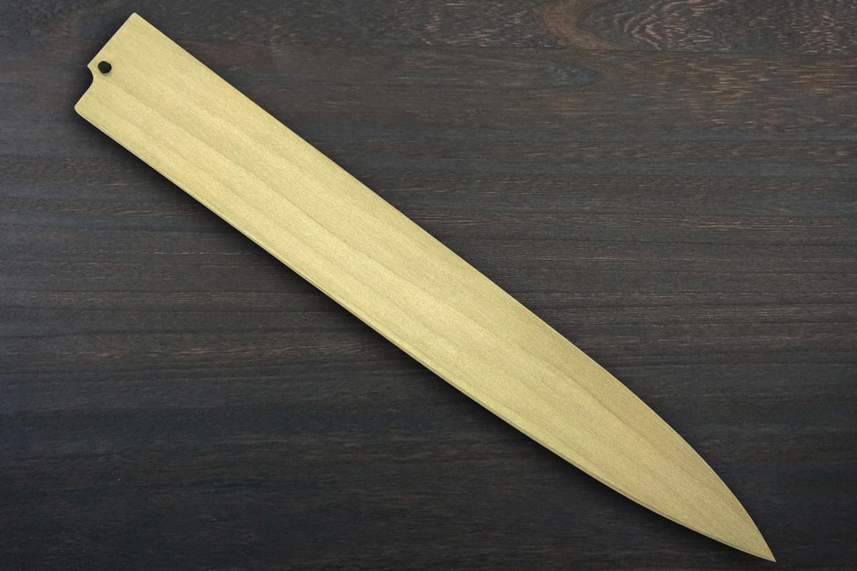 Left Handed Magnolia Saya Sheath with Ebony Pin for 330mm YanagibaSashimi