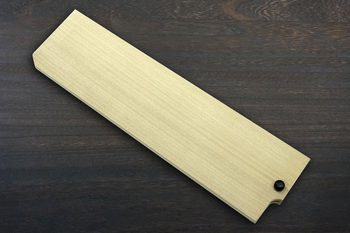 Left Handed Magnolia Saya Sheath with Ebony Pin for 165mm UsubaVegetable