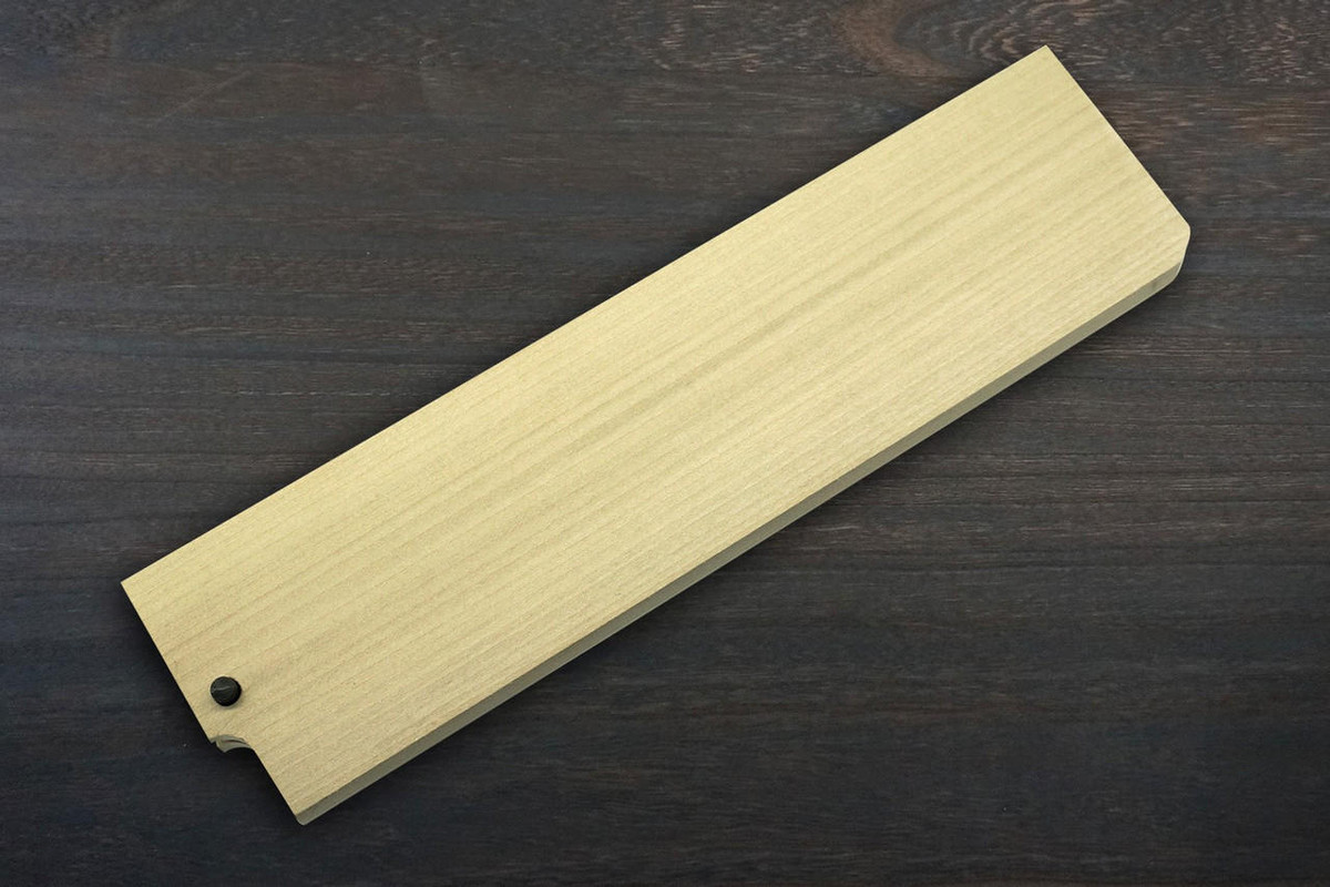 Left Handed Magnolia Saya Sheath with Ebony Pin for 165mm UsubaVegetable