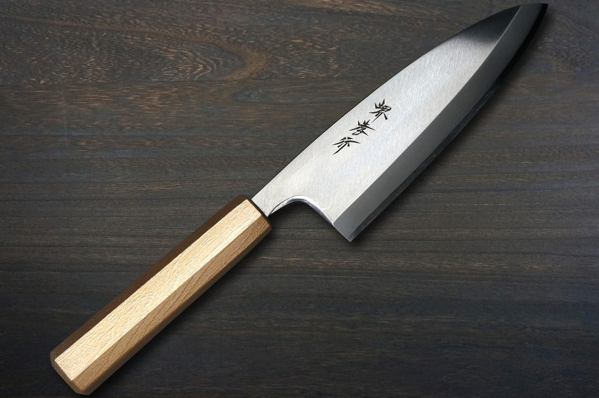 Sakai Takayuki INOX Japanese-style Nanairo Chefs Deba Knife 165mm ABS Resin Handle Gold-Pearl
