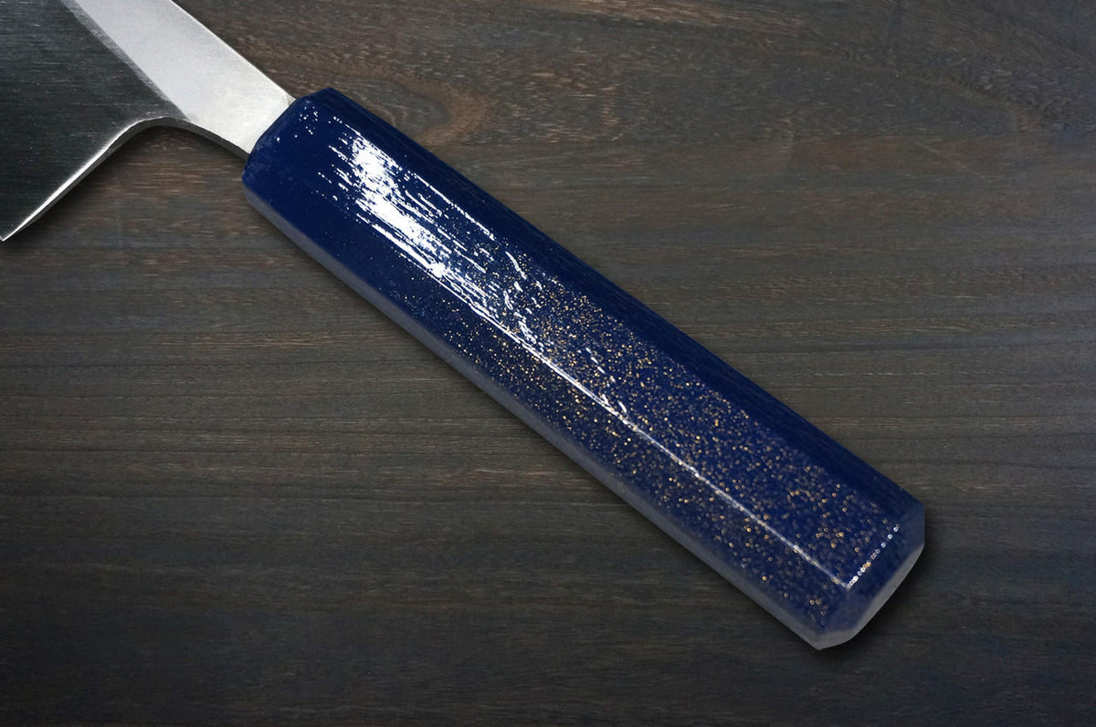 Sakai Takayuki INOX Japanese-style Nanairo Chefs Deba Knife 165mm ABS Resin Handle Blue-Pearl