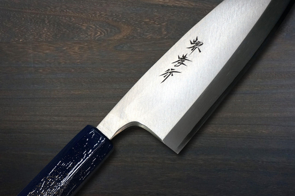 Sakai Takayuki INOX Japanese-style Nanairo Chefs Deba Knife 165mm ABS Resin Handle Blue-Pearl