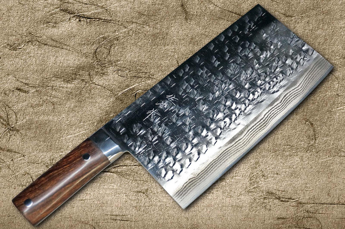Takeshi Saji SRS13 Mirror Hammered Damascus IRN Japanese Chef's