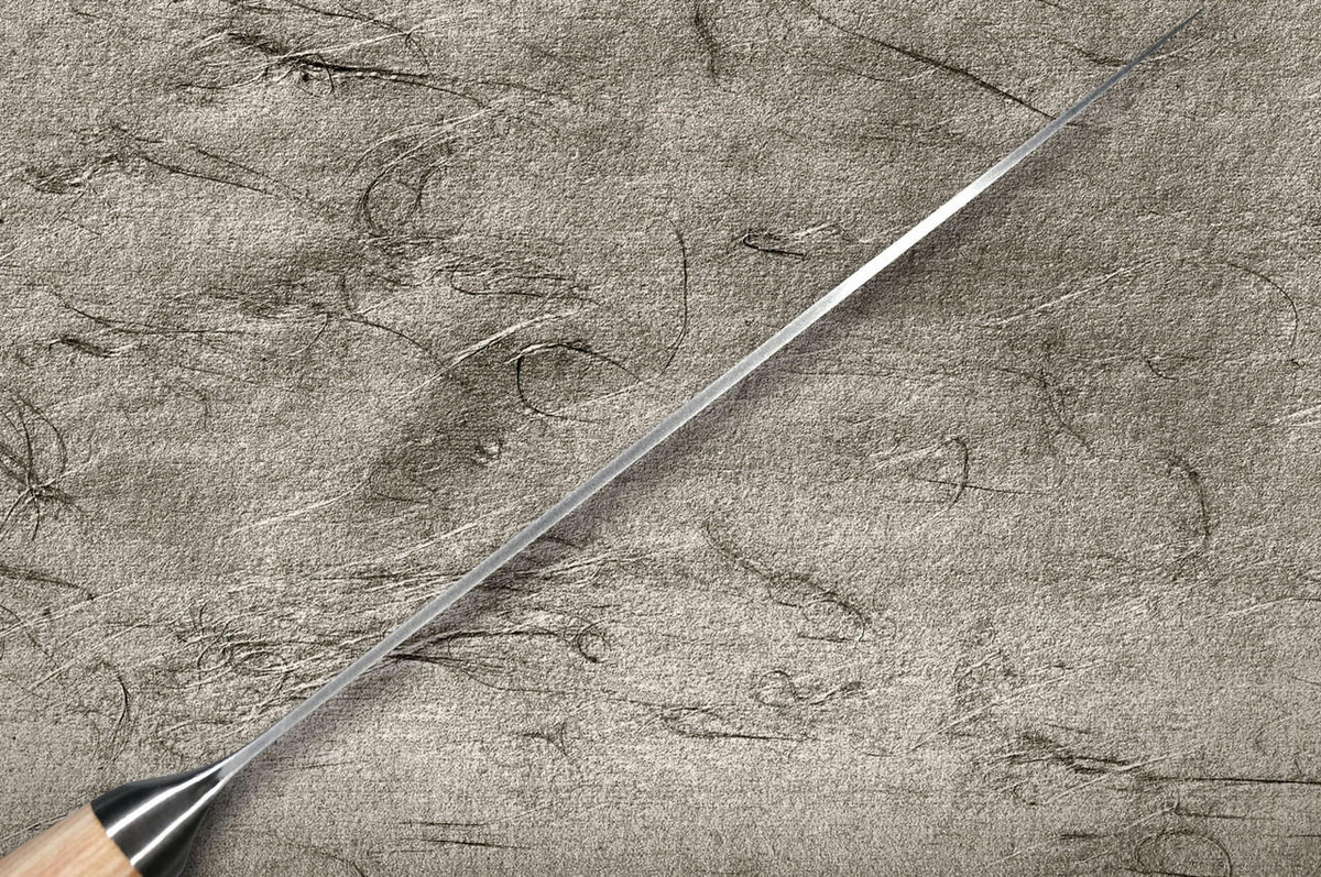 Meoto MV Stainless Steel Japanese Chefs Petty KnifeUtility 130mm with Cute Oval Hygienic Handle for Couple and Family