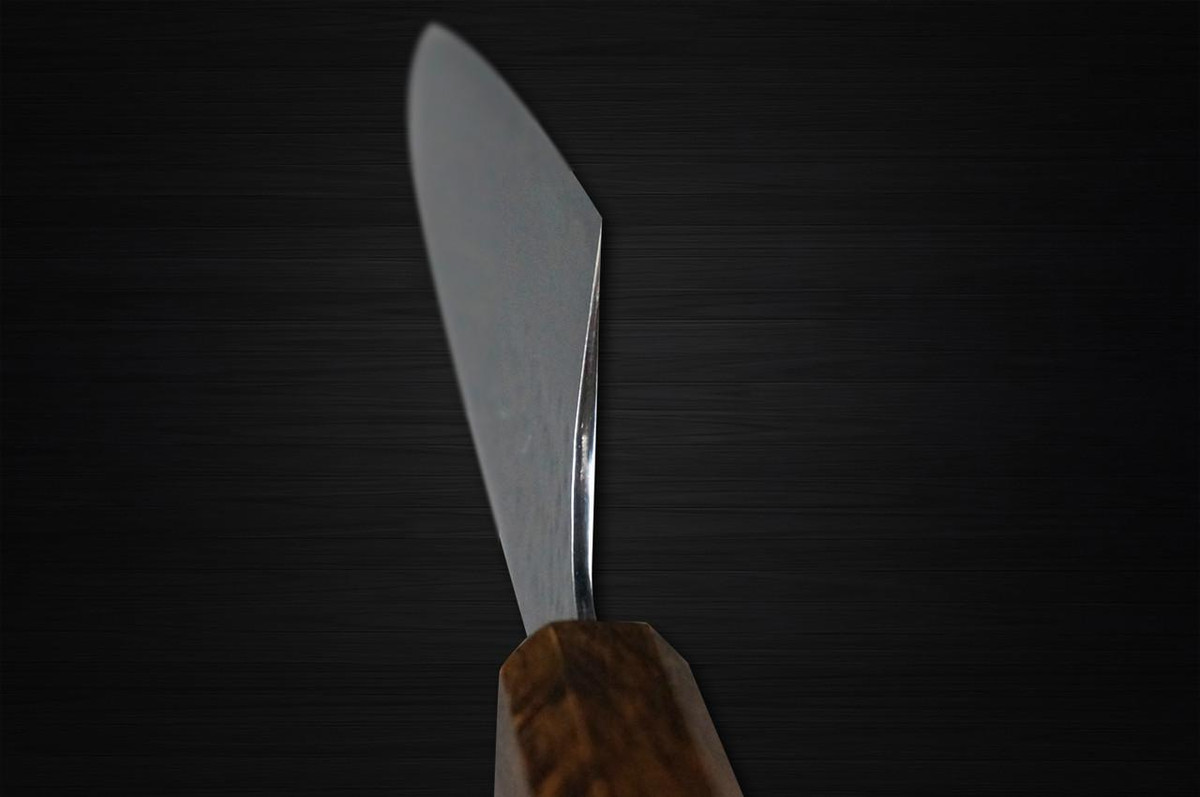 Yu Kurosaki R2(SG2) Hammered SENKO-EI WA OK8B Japanese Chef's Bunka Knife 165mm with Urushi Lacquered Oak Handle 