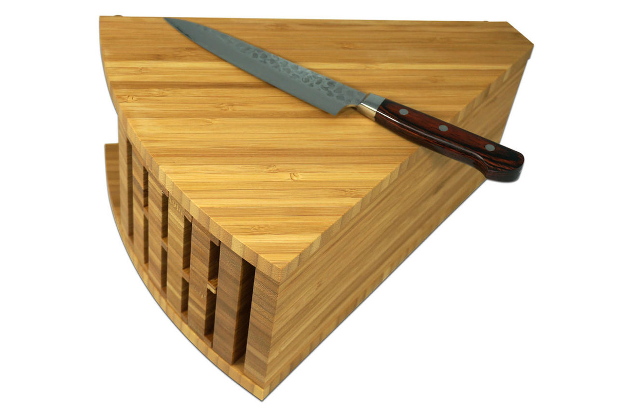 Miki Blacksmith Bamboo Knife Stand Knife Block for 270mm 10.6 inch Knife Blade