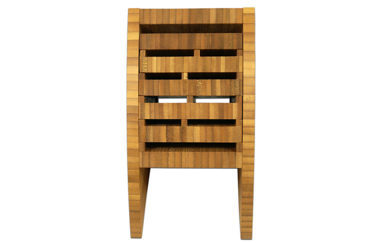 Miki Blacksmith Bamboo Knife Stand Knife Block for 270mm 10.6 inch Knife Blade