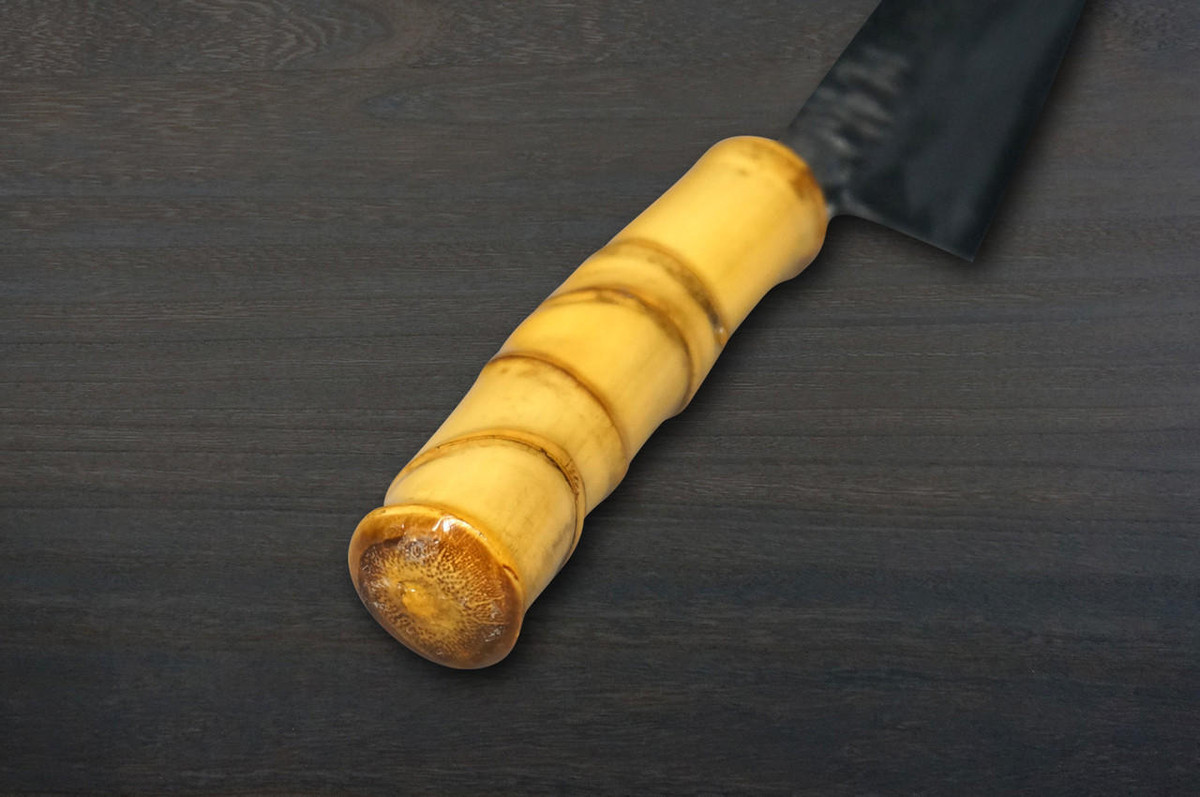 Shojiro Yasugi Steel Kurouchi (Bamboo Handle) Japanese Chef's Petty Knife(Utility) 130mm 