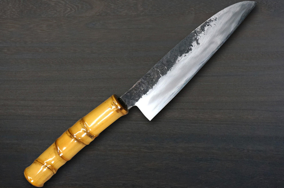 yanbu Shojiro Yasugi Steel Kurouchi (Bamboo Handle) Japanese Chef's