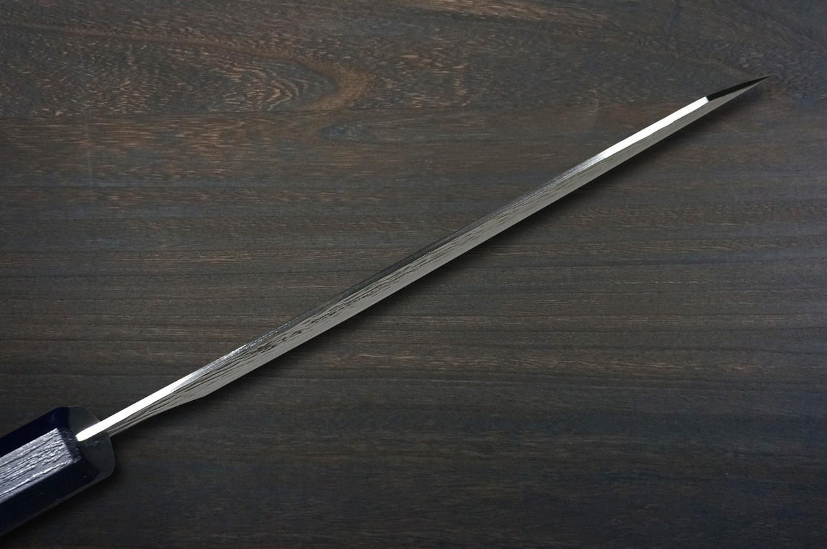 Sakai Takayuki 33-Layer VG10 Damascus Nanairo Chef's Kengata-Gyuto Knife 190mm ABS Resin Handle [Blue-Tortoiseshell] 